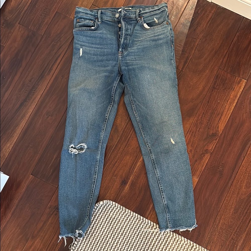 GRLFRND Karolina Distressed Blue Jeans